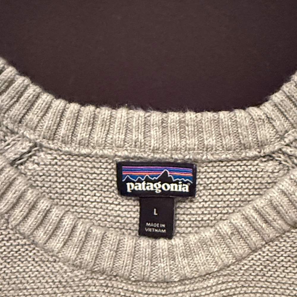 GUC Patagonia Light Gray Knit Sweater - Picture 2 of 6
